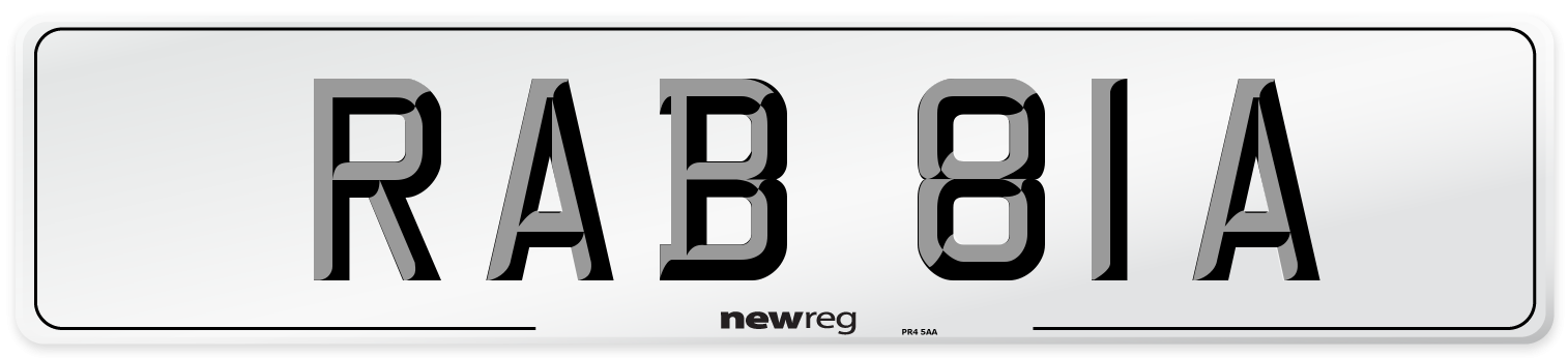 RAB 81A Number Plate from New Reg